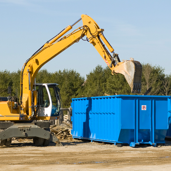 are there any restrictions on where a residential dumpster can be placed in Hilltop